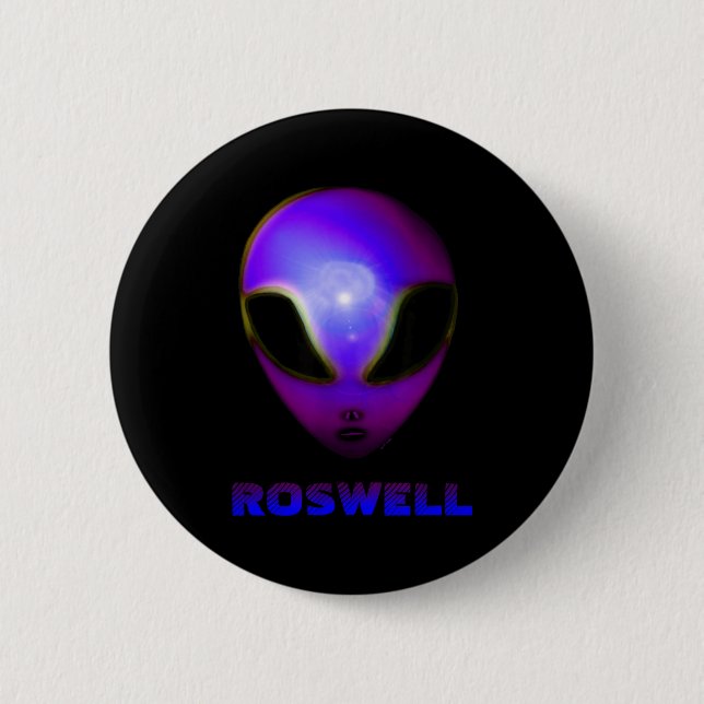 Roswell New Mexico Alien  6 Cm Round Badge (Front)