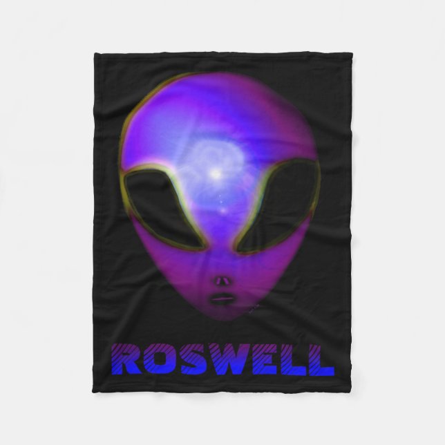 Roswell New Mexico Alien  Fleece Blanket (Front)