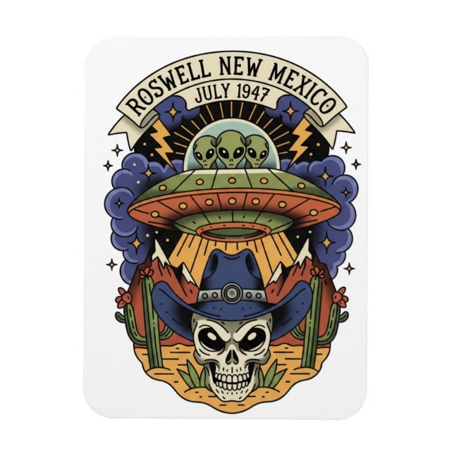 Roswell New Mexico Alien Magnet (Vertical)