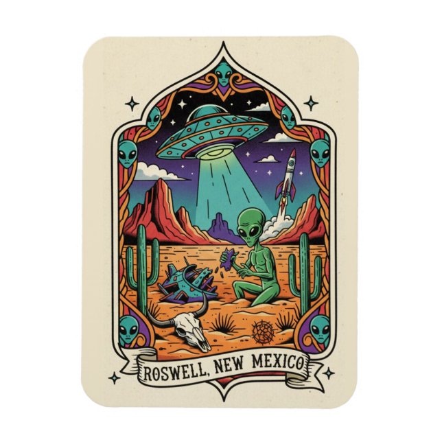 Roswell New Mexico Alien Magnet (Vertical)