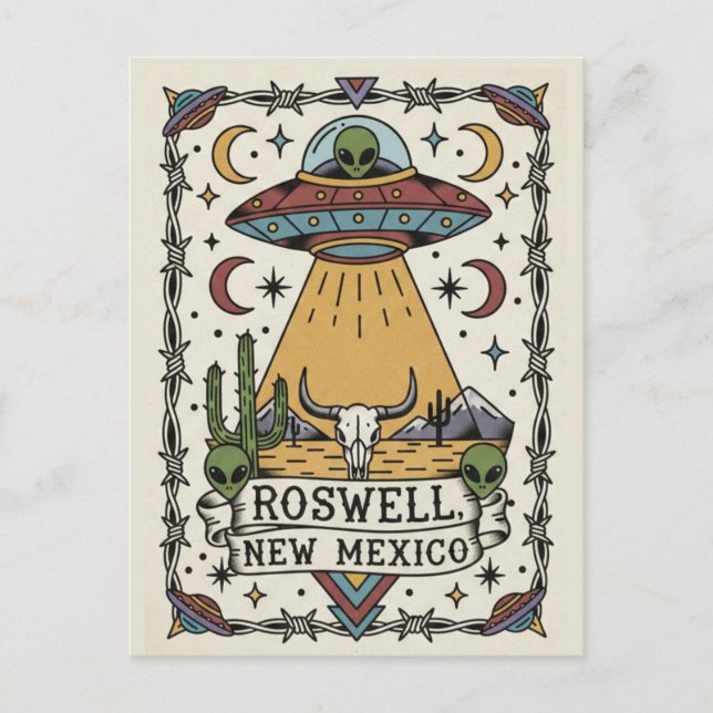 Roswell New Mexico Alien Postcard (Front)