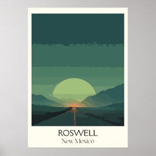 Roswell New Mexico Desert Sunset Poster