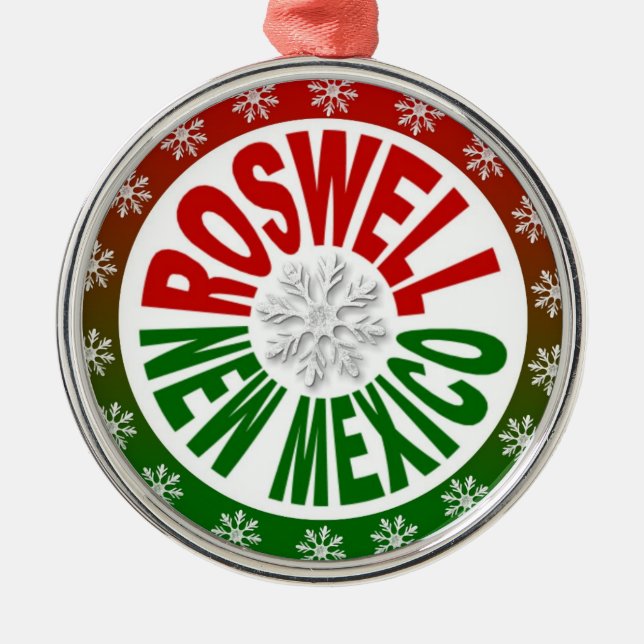 Roswell New Mexico red green ornament (Front)