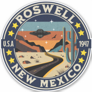 Roswell New Mexico Retro UFO Terrain