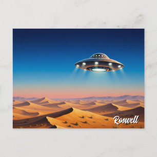 Roswell New Mexico UFO Postcard
