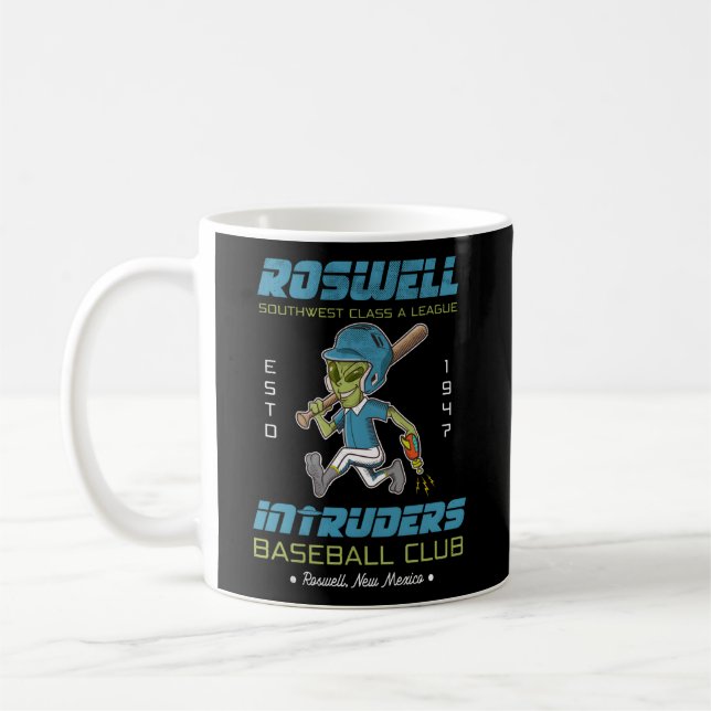 Roswell Nm Intruders Minor League Baseball Team Coffee Mug (Left)