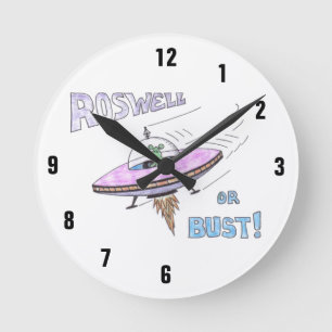 ROSWELL or BUST! clock