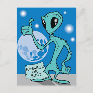 Roswell Or Bust Postcard