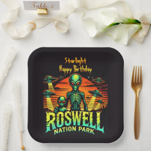 Roswell Park: Where UFOs Hover! Paper Plate