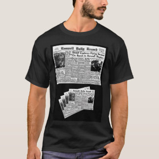 Roswell Ufo July 8Th 1947- Newspaper (Black) T-Shirt
