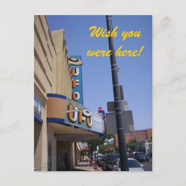Roswell UFO museum postcard (Front)