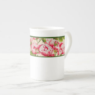 Rosy Abundance on a Bone China Mug (B)