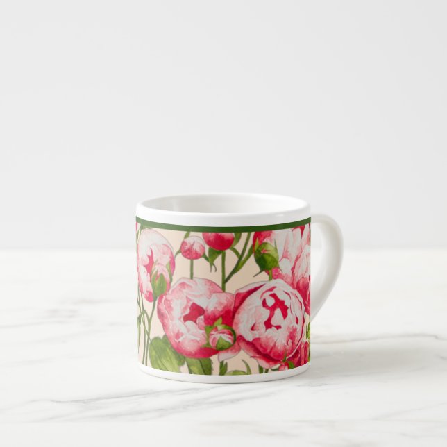 Rosy Abundance on an Espresso Mug (Front Right)