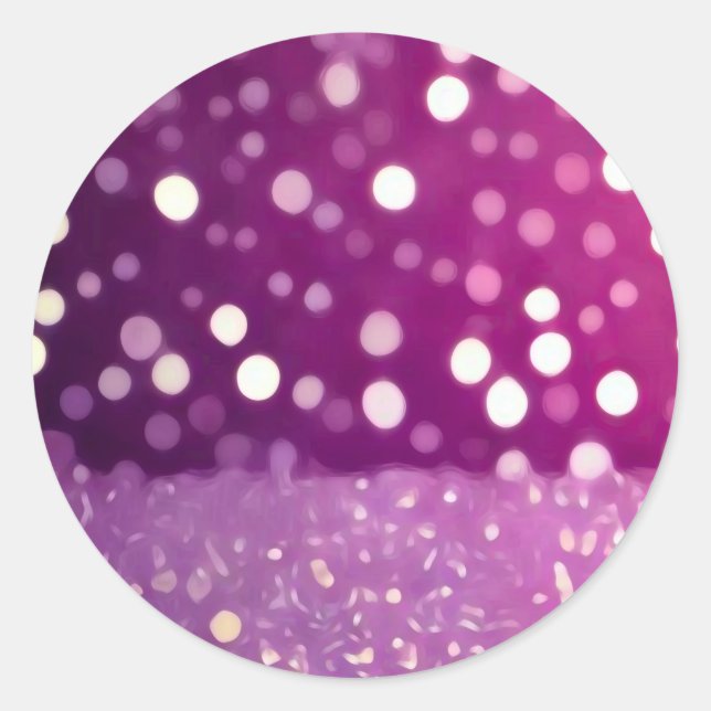 Rosy Bokeh Lights Classic Round Sticker (Front)