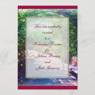 Rosy Bower WEDDING Rehearsal Dinner Invitation