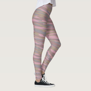 Rosy Brown, faded pink, mountain mist camo Leggings