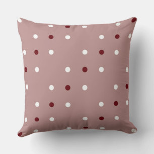 Rosy brown, Rosewood and white Cushion