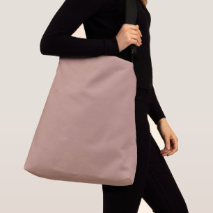 Rosy Brown Solid Plain Color Crossbody Bag
