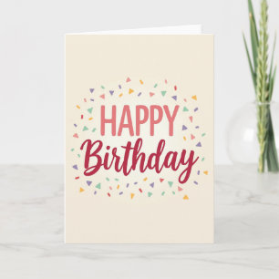Rosy Cheerful Birthday Card