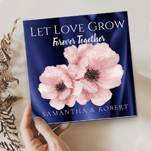 Rosy Elegant Navy Roses Wedding avor Flower Seeds Envelope