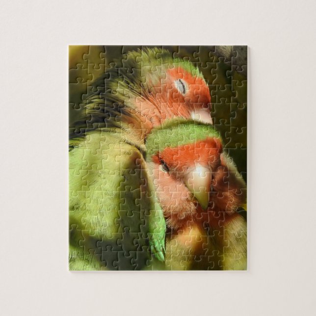 Rosy Faced Lovebird Puzzle (Vertical)
