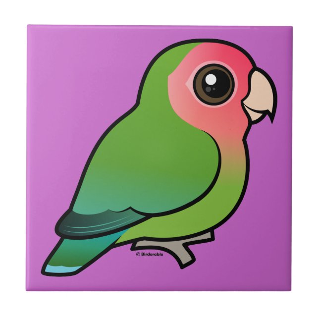 Rosy-faced Lovebird Tile (Front)