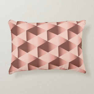 Rosy geometry: pale abstract motif. decorative cushion