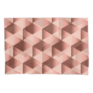 Rosy geometry: pale abstract motif. pillowcase