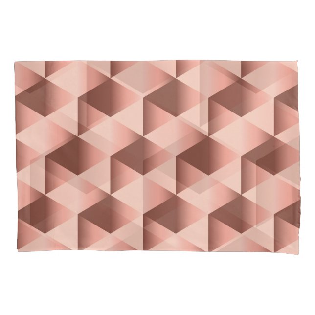 Rosy geometry: pale abstract motif. pillowcase (Front)