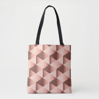 Rosy geometry: pale abstract motif. tote bag