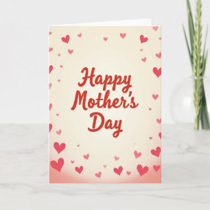 Rosy Hearts Mothers Day Card