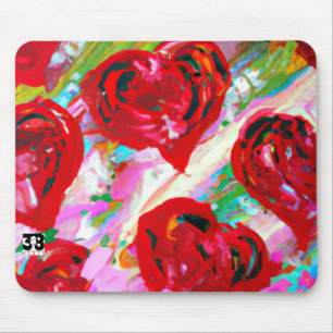 Rosy Hearts Mouse Pad