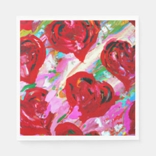 Rosy Hearts Napkin
