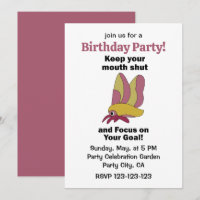 Rosy Maple Moth Mouth Shut Focus On Goal Party