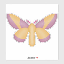 Rosy Maple Moth Sticker