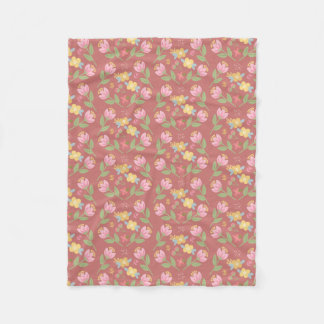 Rosy Posy Afternoon  Fleece Blanket
