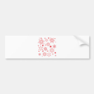 Rosy Snowflakes Bumper Sticker
