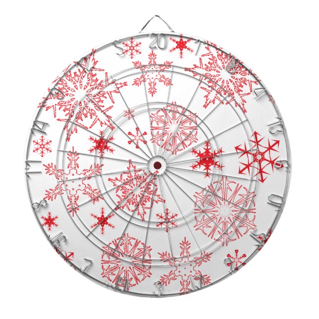 Rosy Snowflakes Dartboard (Front)