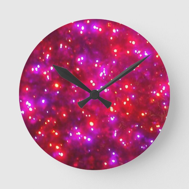 'Rosy Sparkle' Wall Clock (Front)
