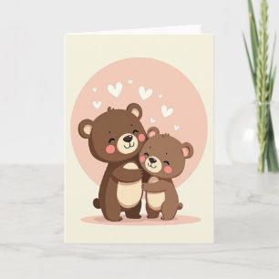 Rosy Ursine Mothers Day Card