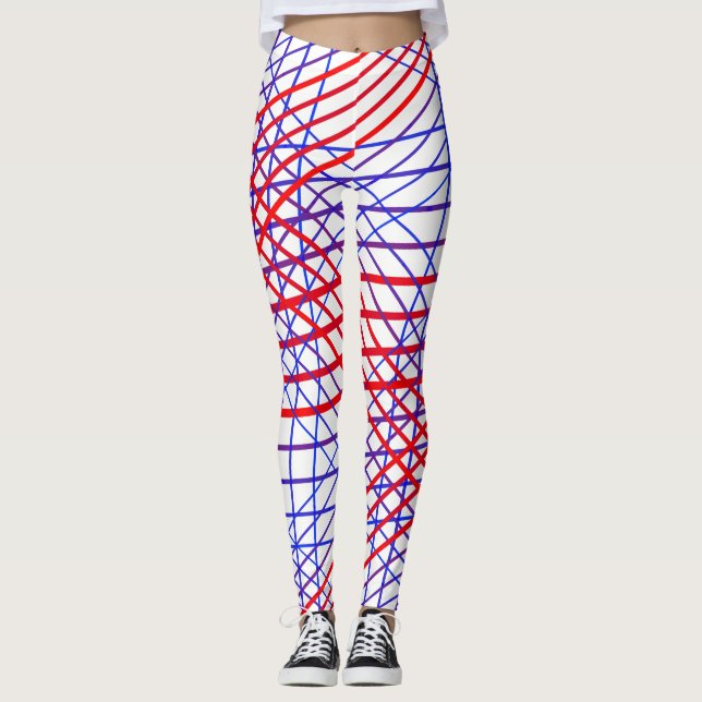 Rot Blau Leggings (Front)