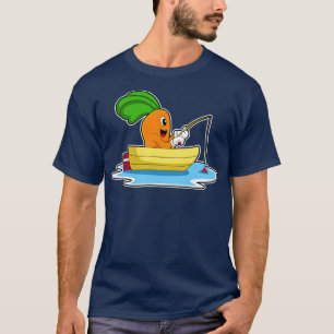 rot in Boat at Fishing with Fishing rod T-Shirt