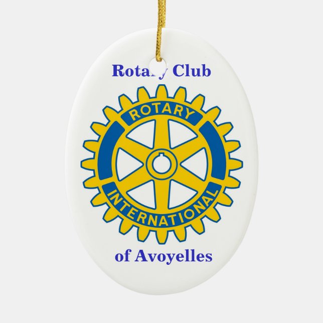 Rotary Club, of Avoyelles Ceramic Tree Decoration (Front)