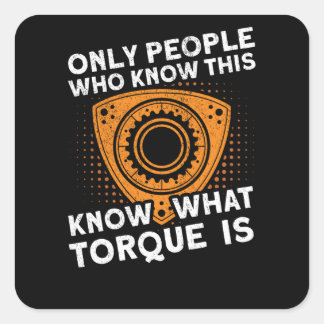 Rotary Engine Revolutions Car Tuning Car Workshop Square Sticker