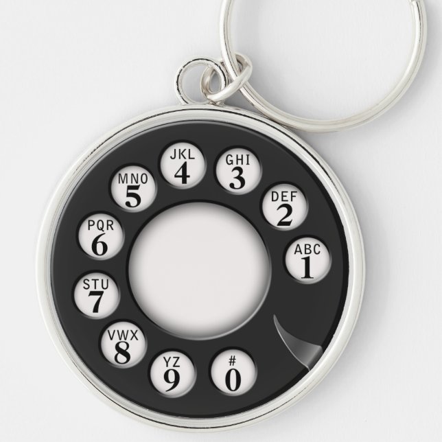 Rotary Phone Dial Key Ring (Front)