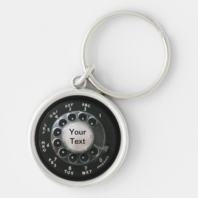 Rotary Phone Dial Keychain (Front)