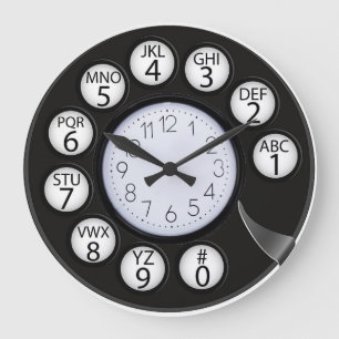 rotary phone dial wall clock