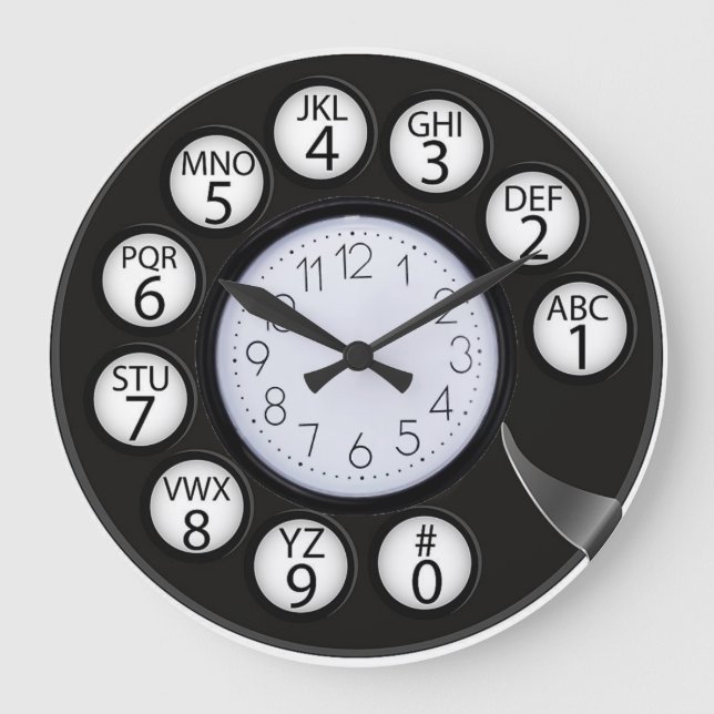 rotary phone dial wall clock (Front)