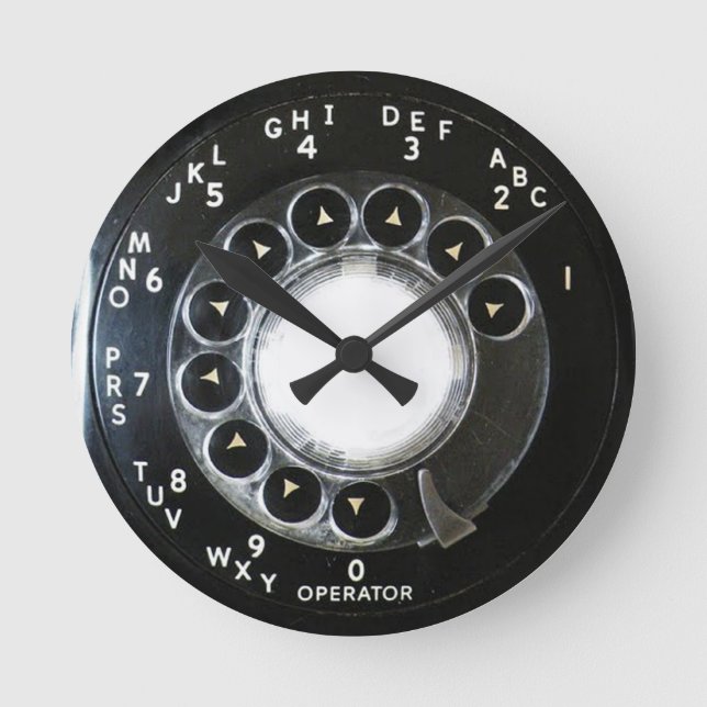 Rotary Phone Round Clock (Front)