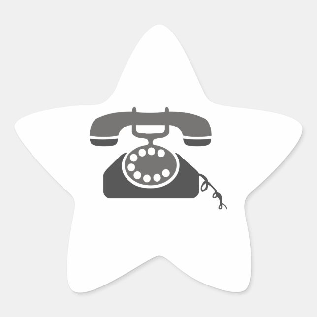 Rotary Phone Star Sticker (Front)